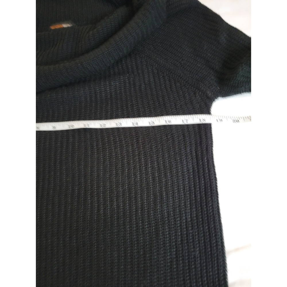 Ambiance‎ Apparel 100% Acrylic Black Sweater Folded Wide Neck Long Sleeve Sz S - Picture 7 of 16